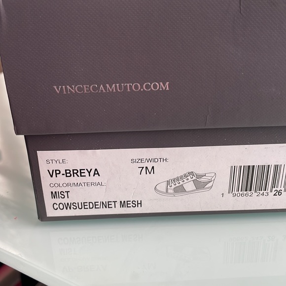 Vince Camuto mesh suede Breya grey sneakers - Picture 6 of 6